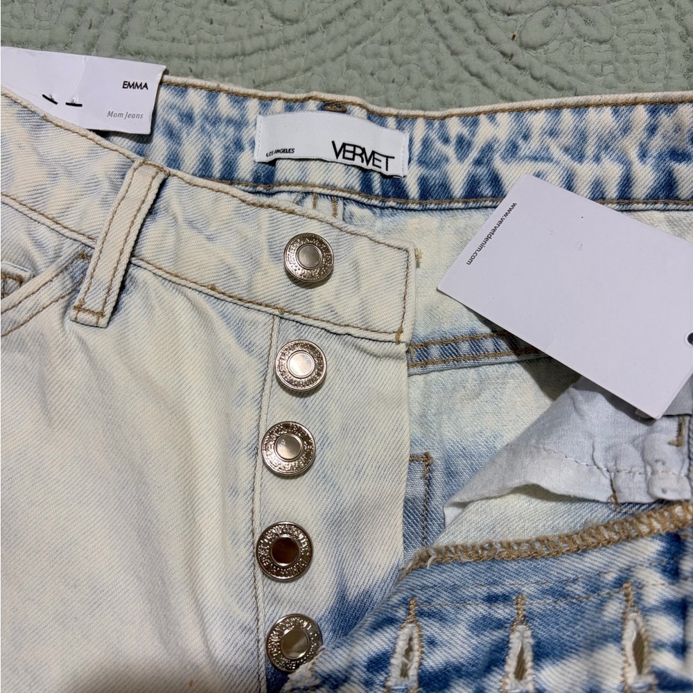 Vervet Los Angeles High Rise Distressed Jeans Size 24 NWT - Picture 4 of 11